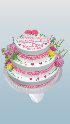 অভিজাত তিন-স্তর অ্যানিভার্সারি কেক_img_0