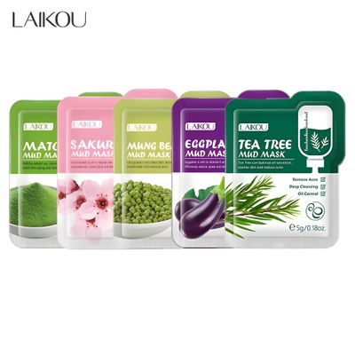 LAIKOU 5 Pcs/Set different flavour deep clean facial mud mask- 5g/Each_img_1