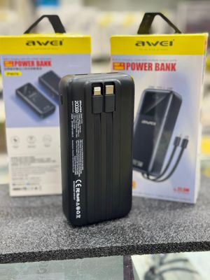 AWEI P107K 20000mAh PD22.5W Power Bank With Built-in Cable_img_3