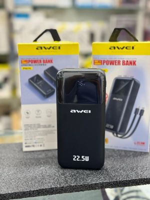AWEI P107K 20000mAh PD22.5W Power Bank With Built-in Cable_img_1