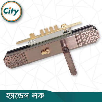 উচ্চ সুরক্ষা বড় আকারের হ্যান্ডেল লক অতিরিক্ত নব সহ প্রধান দরজার জন্য অ্যান্টিক রঙের দরজার লক Door Lock_img_2