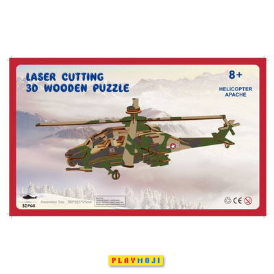 Boeing AH-64 Apache 3D Wooden DIY Model_img_1