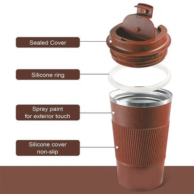 510ml SS Thermos Coffee Mug – CM-1756 Brown ( Old Model )_img_1