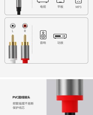 Gold Plated 3.5mm to RCA AV Audio Cable_img_13