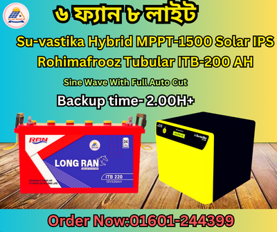 6 Fan 8 Light 1 wifi Router Combo Package Home IPS / UPS Inverter_img_1
