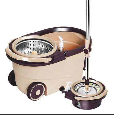 Make Cleaning a Breeze 360-Degree Floor Cleaning Spin Mop with Wheels & Mop Bucket Set with Removable Basket-Unique Choice For Household Cleaning_img_1