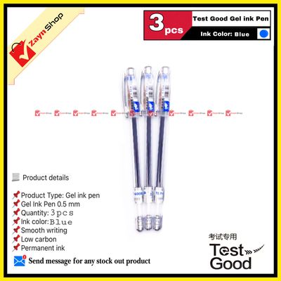Test Good Gel Pen Blue ink 0.5mm 3 pcs_img_0
