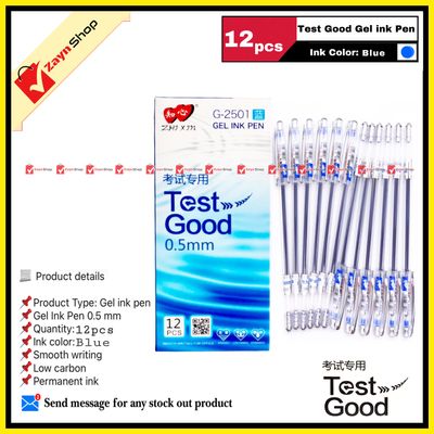 Test Good Gel Pen Blue ink 0.5mm 12pcs_img_0