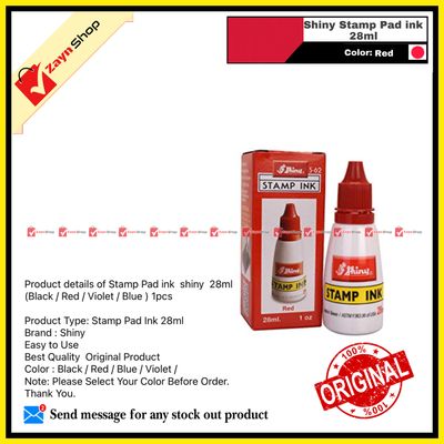 Shiny Stamp Pad ink 28ml Red 1pcs_img_0