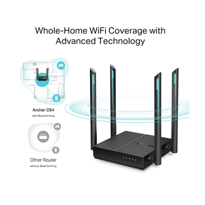 TP-Link Archer C64 AC1200 1200mbps Dual-Band Wireless MU-MIMO Gigabit WiFi Router_img_5