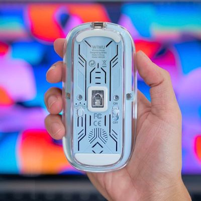 Trendy Hot Selling WIWU Crystal Transparent Wireless Mouse- Gray Color Inside_img_3