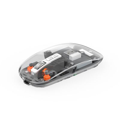 Trendy Hot Selling WIWU Crystal Transparent Wireless Mouse- Gray Color Inside_img_5