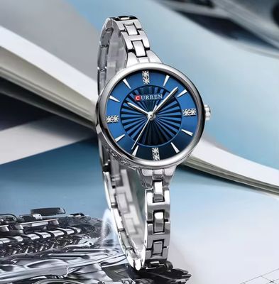 Curren 9097 Ladies Chain Watch- Blue Dial- Silver Bezel- Silver Chain- TF Code CR898CF_img_2