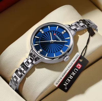 Curren 9097 Ladies Chain Watch- Blue Dial- Silver Bezel- Silver Chain- TF Code CR898CF_img_3