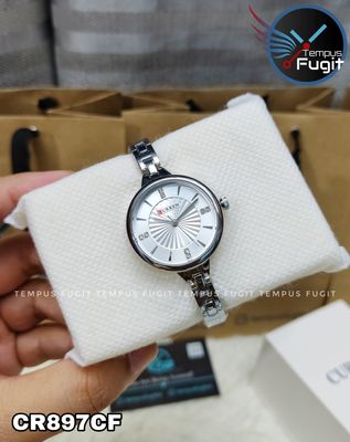 Curren 9097 Ladies Chain Watch- Silver Dial- Silver Bezel- Silver Chain- TF Code CR897CF_img_4