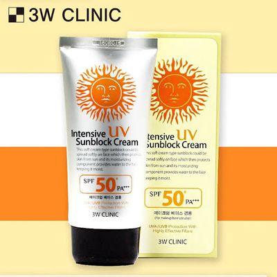 3W Clinic Intensive UV Sunblock Cream SPF50+/PA+++-(70ml)