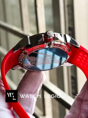 JACOB & CO SILVER CASE RED BELT_img_3