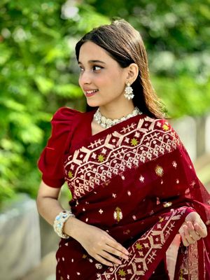 নিউ টেন্সেল জরি জামদানী শাড়ি_img_1