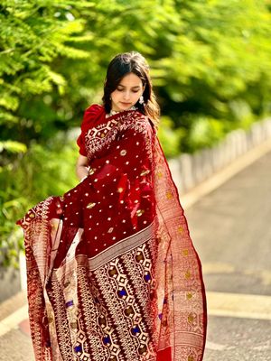 নিউ টেন্সেল জরি জামদানী শাড়ি_img_2