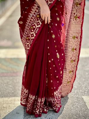 নিউ টেন্সেল জরি জামদানী শাড়ি_img_3