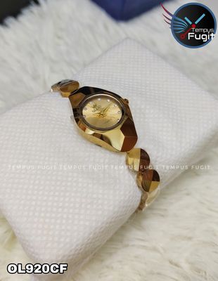OLEVS 7007 Ladies Chain Watch- Golden Dial- Golden Bezel- Golden Chain- TF Code OL920CF_img_16