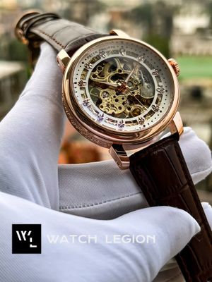 PATEK AUTO NEW STONE BROWN BELT ROSE GOLD CASE_img_0