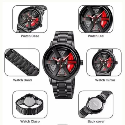SKMEI 1787 Rotation Wheel Stainless Steel Watch for Men_img_3