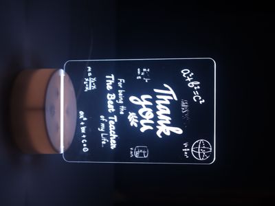 Acrylic Multicolor Night Lamp with Writable Board and Eraser Pen_img_1