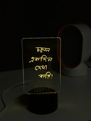 Acrylic Multicolor Night Lamp with Writable Board and Eraser Pen_img_2
