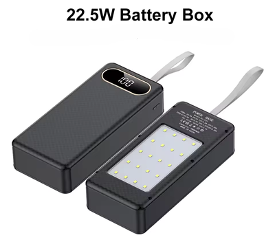 21pcs 18650 Battery Solderless 22.5W Fast Charging Power Bank Case with LED Light_img_4