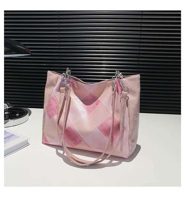 Commuting grid large capacity tote bag Available in stock_img_2