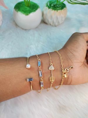 Cross border source alloy key lock pendant bracelet_img_1