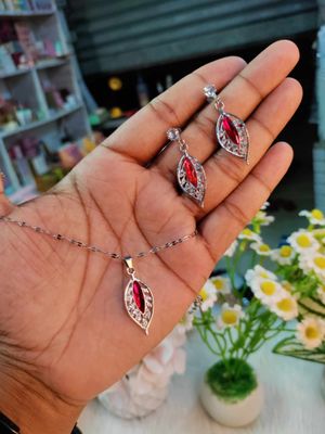 French vintage leaf necklace set_img_1