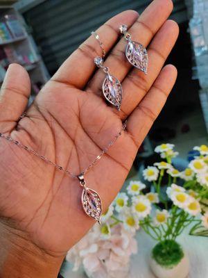 French vintage leaf necklace set_img_3
