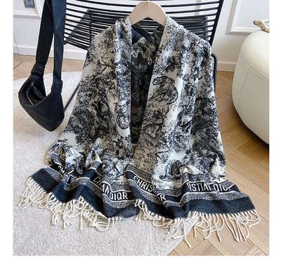long imitation cashmere tassel scarfAvailable in stock Material: cotton , woolSize: length: 200 width :85_img_1