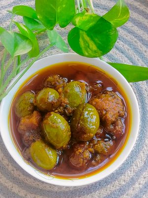 Olive pickle - জলপাইয়ের টক ঝাল মিষ্টি আচার ৩৫০ গ্রাম