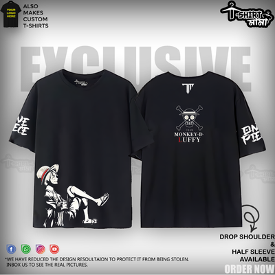 LufLimited Edition Drop Shoulder T-Shirt – One Piece Anime Tee | Tshirtmama BD_img_0