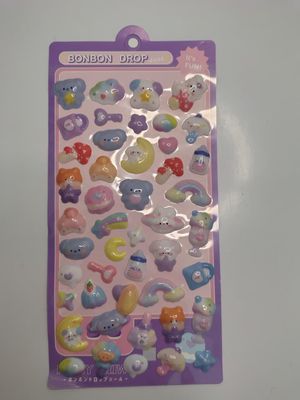 Fluffy kawaii sticker set_img_4