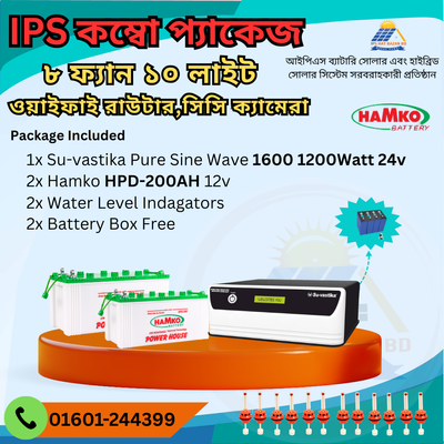8 Fan 10 Light 1 wifi Router Computer Combo Package Home IPS / UPS inverter_img_0