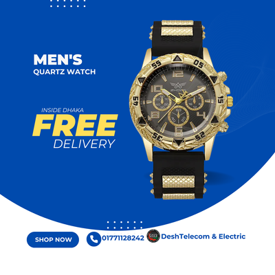 Men's Large Dial Three-Eye Elegant Business Casual Quartz Watch Fashion Simple Source Factory Men's Watch_img_0