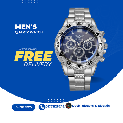 Men's Large Dial Three-Eye Elegant Business Casual Quartz Watch Fashion Simple Source Factory Men's Watch_img_8