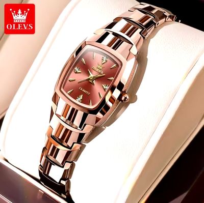OLEVS 7006 Ladies Chain Watch- Coffee Dial- Coffee Bezel- Coffee Chain- TF Code OL921CF_img_2