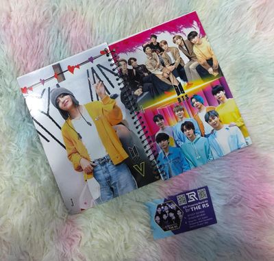 Medium Notebook-OT7 2 Picture With Taehyung Yellow_img_0