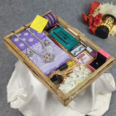 Premium Silk Katan Saree Combo Set - Lavender_img_1