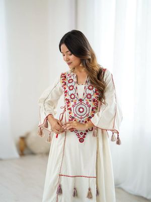 প্রিমিয়াম চায়না লিলেন জামা সালোয়ার সেট_img_1