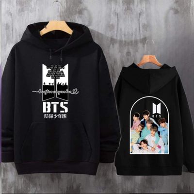 BTS Black Hoodie With Logo_img_0