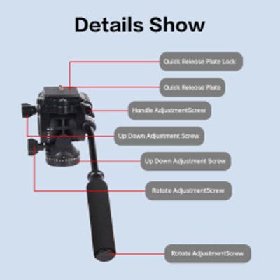 Jmary KT285+NB50 1.77M 2 In 1 Hydraulic head Professional Camera Tripod ._img_3