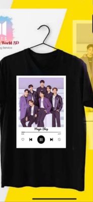 Purple OT7 Spotify Songs BTS Half Sleeve Unisex T-Shirt_img_0