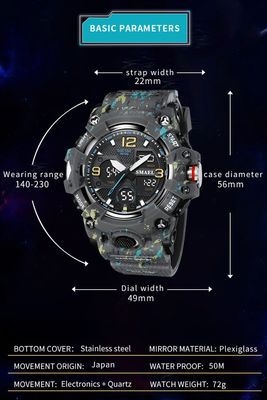 Digital Sports Watch LED 5ATM Waterproof_img_7