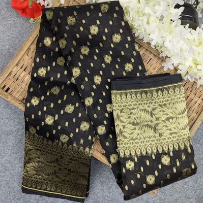Half Silk Jamdani Saree (Multiple Colors Available)_img_5